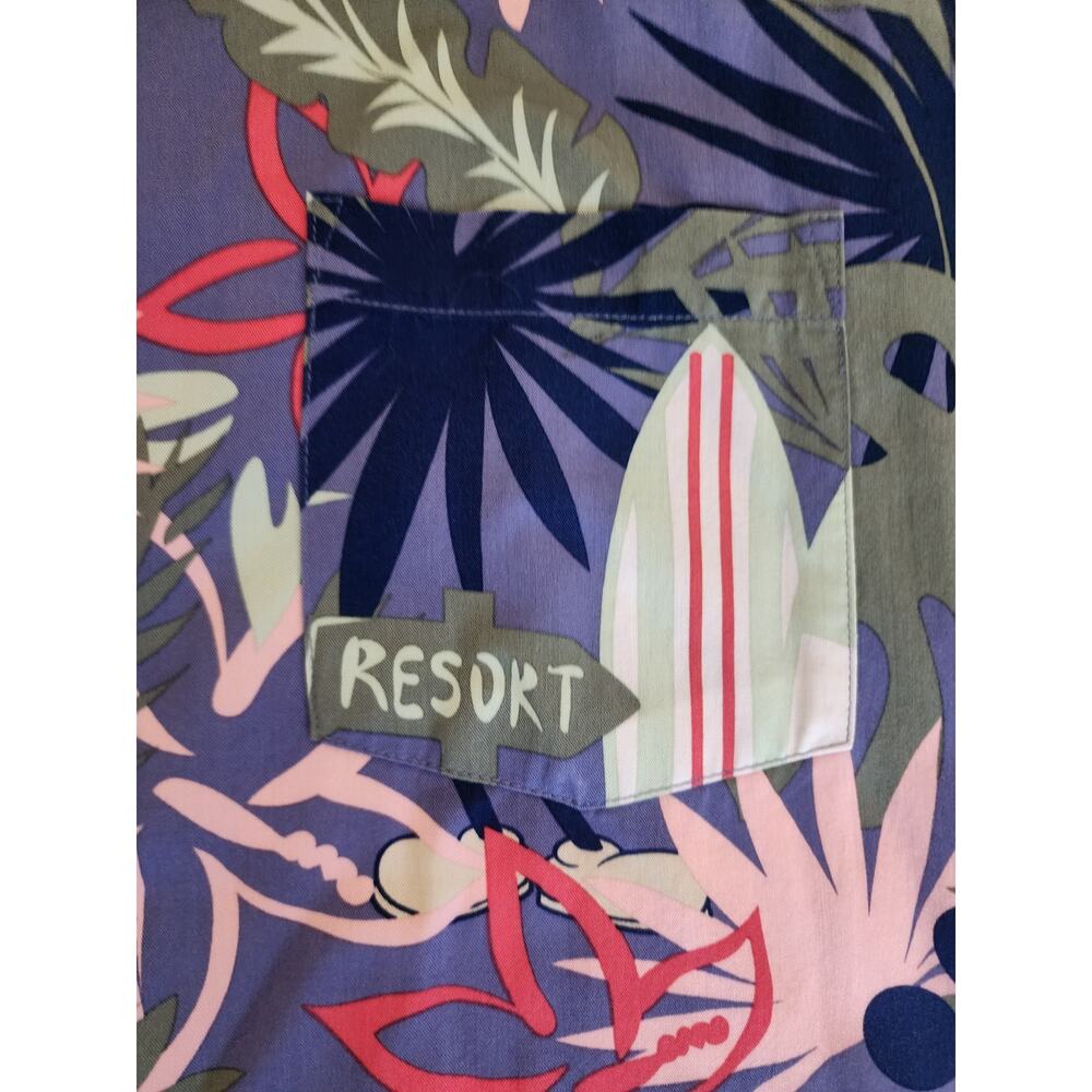 Disney Vacation Resort Floral Mickey Print Hawaiian Shirt Mens Size 2XL - Picture 4 of 9